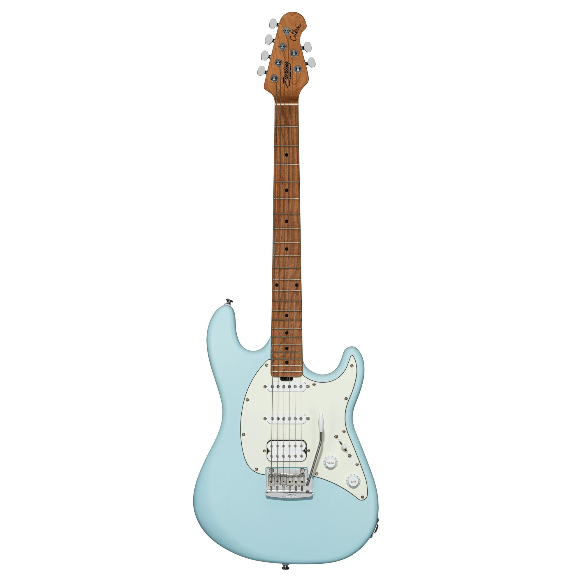 Sterling by Music Man Cutlass CT50HSS Electric Guitar in Daphne Blue Satin  - Andertons Music Co.